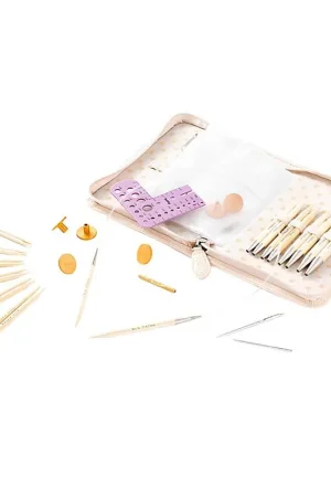 Acquista Ora Set di Ferri Circolari Intercambiabili in Bambù CarryC - Tulip