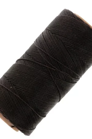 Bobine de fil ciré Linhasita pour micro macramé 0.75 mm - Chocolat Brown (29) x228m Ultima Occasione