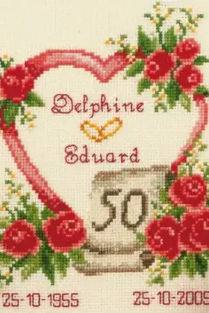 Soddisfatti O Rimborsati kit ricamo a punto croce - Anniversario - Vervaco