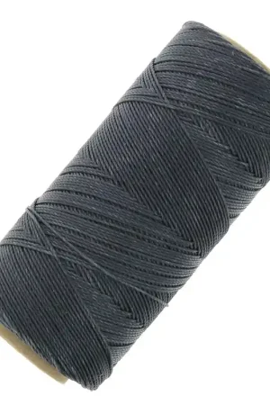 Ultima Occasione Bobine de fil ciré Linhasita pour micro macramé 0.75 mm - Gris Foncé (474) x228m