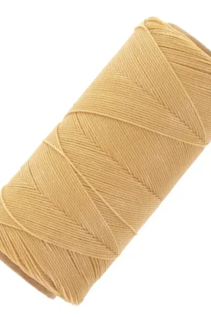 Compra Online Bobine de fil ciré Linhasita pour micro macramé 0.75 mm - Jaune Paille (1046) x228m