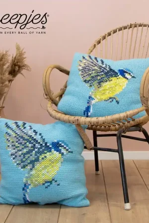 Nuovo Arrivo Scheepjes CKAL 2024 - Cuscino Blue Tit