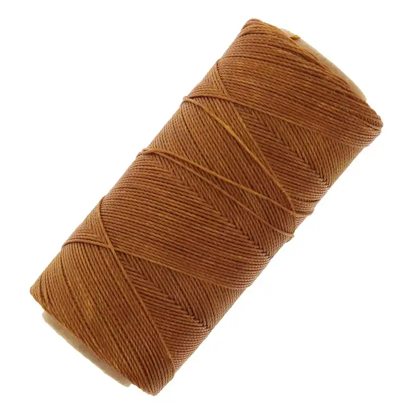 Di Tendenza Bobine de fil ciré Linhasita pour micro macramé 0.75 mm - Camel Brown (498) x228m