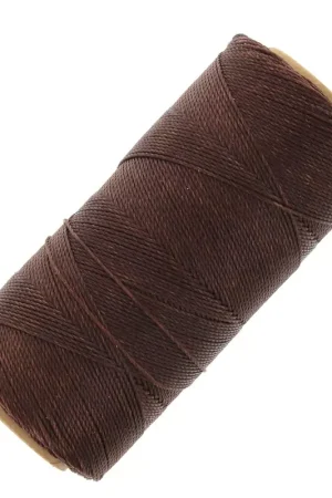 Solo Oggi Bobine de fil ciré Linhasita pour micro macramé 0.75 mm - Acajou (515) x228m