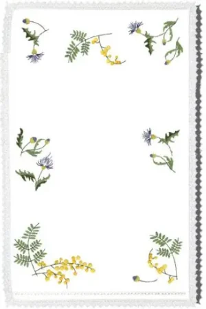 Solo Oggi Kit di tovagliette da ricamo - Cardi e mimosa - Luc Créations