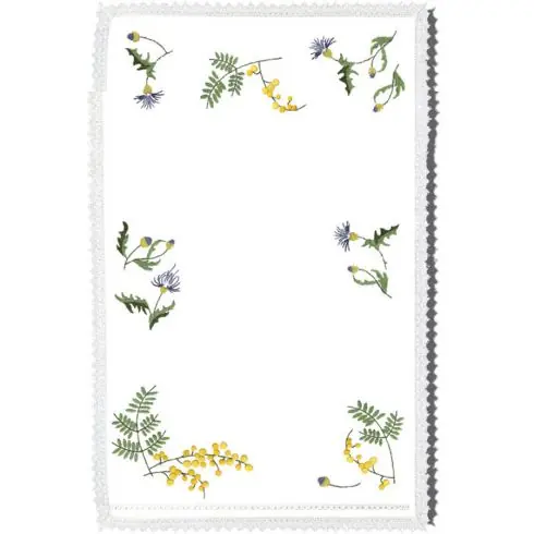 Solo Oggi Kit di tovagliette da ricamo - Cardi e mimosa - Luc Créations