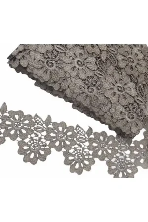 Promozione Passamaneria Pizzo Macramè Merletto Fiore Ritagliabile Intagliato Alto 9 Cm