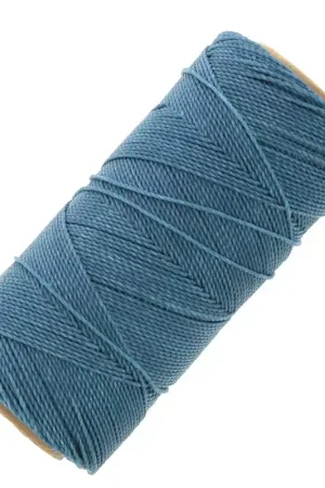 Consegna Rapida Bobine de fil ciré Linhasita pour micro macramé 0.75 mm - Bleu capri (226) x228m