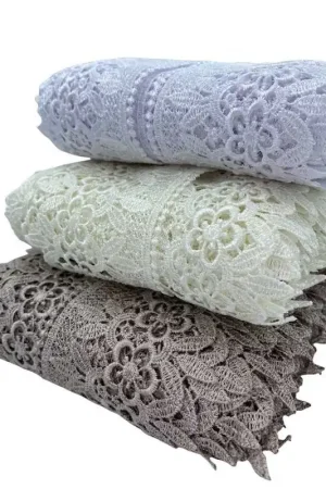 Nuovo Arrivo Passamaneria Pizzo Macramè Merletto Lucido Fiore Arco Punta Smerlato Alto 8 Cm