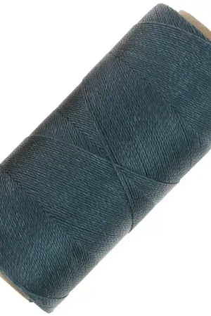 Bobine de fil ciré Linhasita pour micro macramé 0.5 mm - Bleu d'Orage (202) x335m Pagamento Sicuro