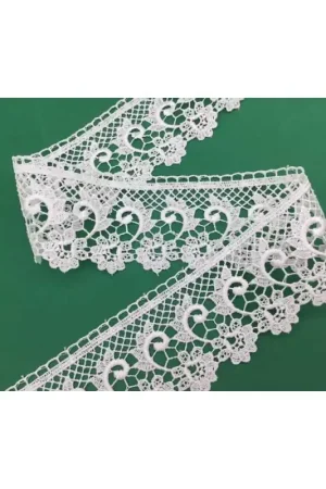 Passamaneria Pizzo Macramè Merletto Fiore Punta Smerlato Alto 6 Cm Offerta Del Giorno