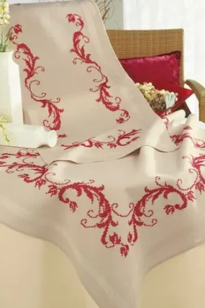 Kit tovaglia da ricamo - Cuscino da ricamare arabeschi - Vervaco Promozione