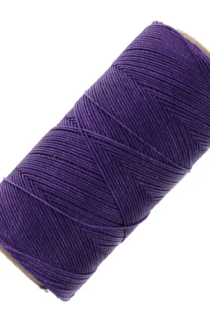 Nuovo Arrivo Bobine de fil ciré Linhasita pour micro macramé 1 mm - Dark Purple (369) x168m
