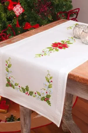 Kit runner da ricamare - Poinsezia - Vervaco Nuova Collezione