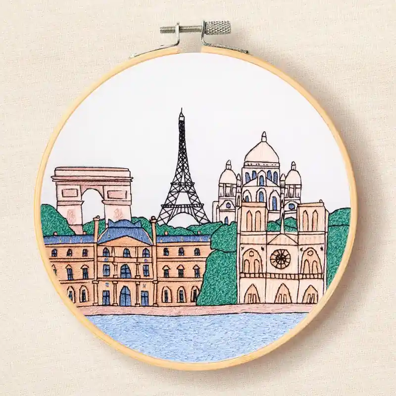 Kit da Ricamo Tradizionale - Monumenti Parigini - DMC Popolare