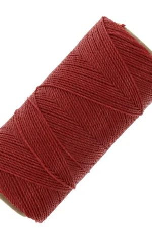 Bobine de fil ciré Linhasita pour micro macramé 1 mm - Rouge Cadmium (677) x168m Spedizione Gratuita
