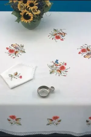 Ultimissimo Modello Tovaglia da ricamo - Uccello - Luc Créations