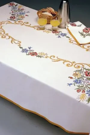 Tovaglia da ricamo - Cascata - Margot de Paris Offerta Limitata