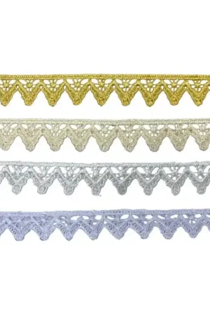 18,80 Mt Passamaneria Pizzo Macramè Merletto Triangolo Puntina Alto 2 Cm Sconto