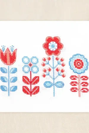 Kit di Punto Croce - Fiori Popolari - DMC Soddisfatti O Rimborsati