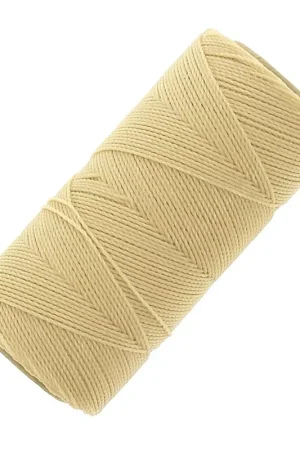 Compra Adesso Bobine de fil ciré Linhasita pour micro macramé 1 mm - Jaune Paille (1046) x168m
