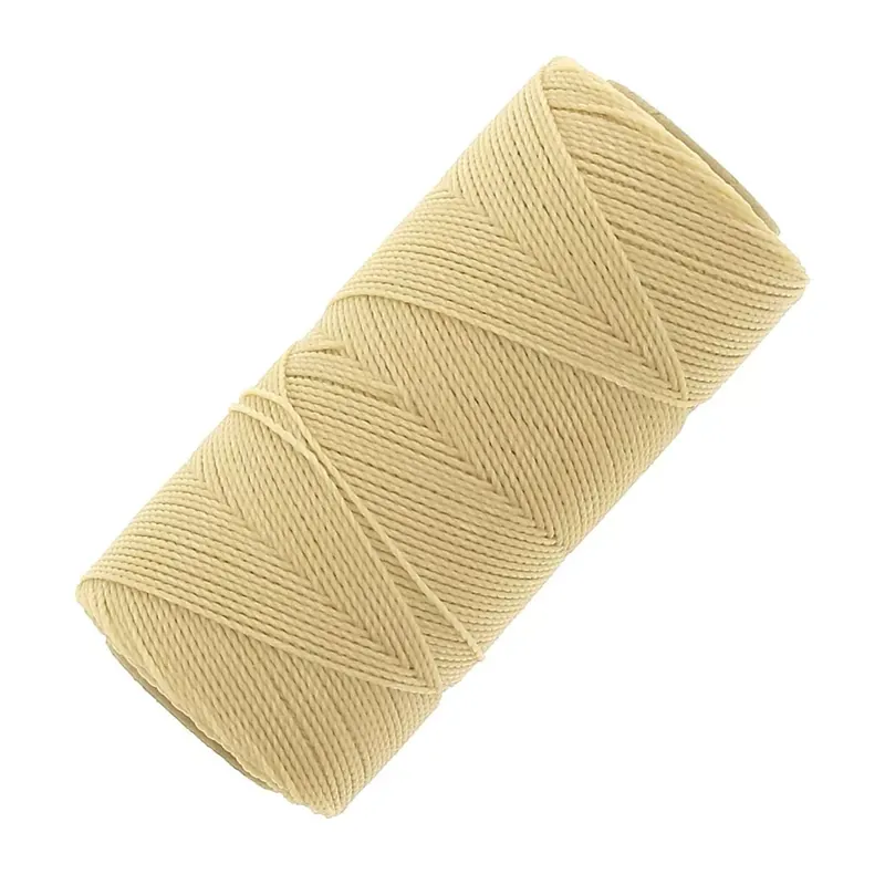 Compra Adesso Bobine de fil ciré Linhasita pour micro macramé 1 mm - Jaune Paille (1046) x168m