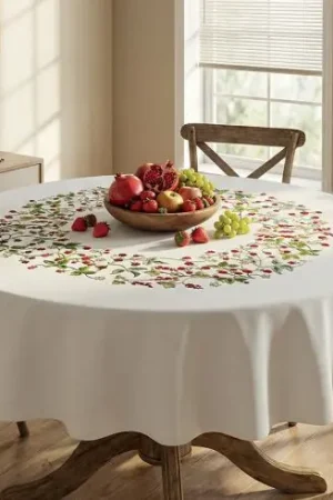 Tovaglia da ricamo - Frutti rossi - Margot de Paris Prezzo Conveniente