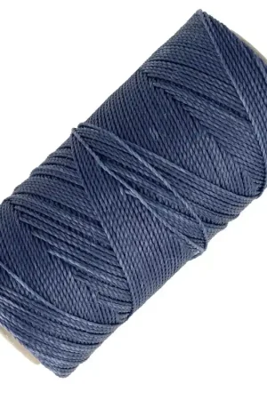Bobine de fil ciré Linhasita pour micro macramé 0.5 mm - Denim (1037) x335m Prezzo Ridotto