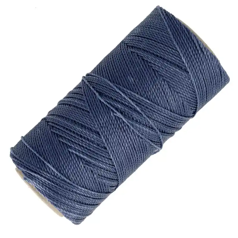 Bobine de fil ciré Linhasita pour micro macramé 0.5 mm - Denim (1037) x335m Prezzo Ridotto