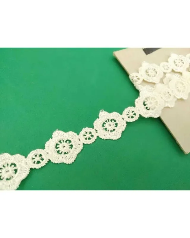 Ultima Occasione Pizzo Macramè Fiore Ritagliabile Alto 16 mm