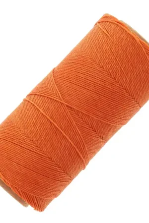 Reso Gratuito Bobine de fil ciré Linhasita pour micro macramé 0.75 mm - Orange (387) x228m