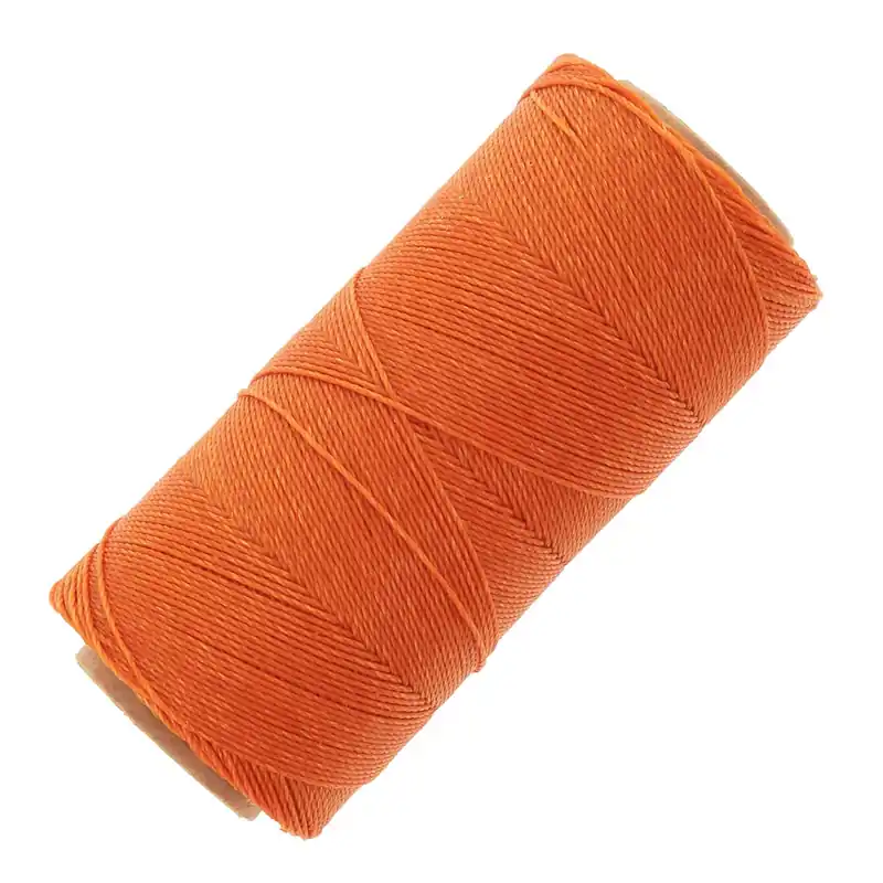 Reso Gratuito Bobine de fil ciré Linhasita pour micro macramé 0.75 mm - Orange (387) x228m