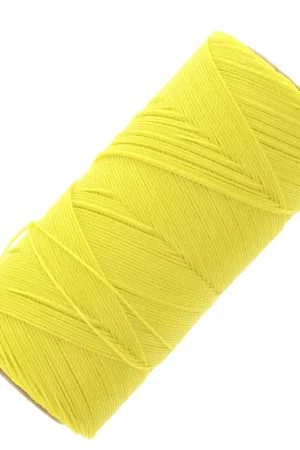 Bobine de fil ciré Linhasita pour micro macramé 0.75 mm - Yellow (37) x228m Reso Gratuito