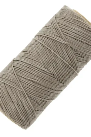 Offerta Limitata Bobine de fil ciré Linhasita pour micro macramé 1 mm - Greige (04) x168m