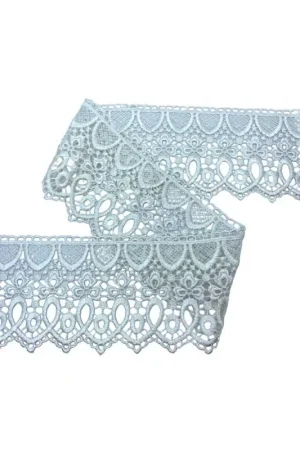 Nuovo Arrivo Passamaneria Pizzo Macramè Punta Smerlato Trifoglio Cuore Alto 7 Cm