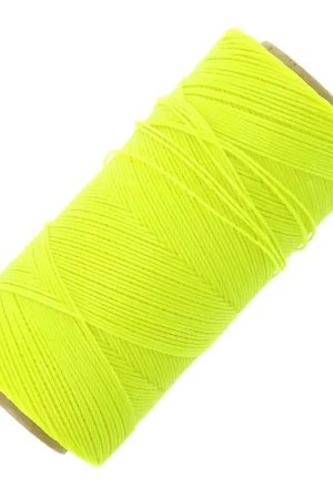 Reso Gratuito Bobine de fil ciré Linhasita pour micro macramé 0.75 mm - Fluo Yellow (326) x228m