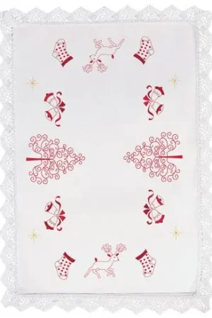 Kit di tovagliette da ricamo - Natale - Margot de Paris Offerta Del Giorno