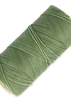 Bobine de fil ciré Linhasita pour micro macramé 1 mm - Vert Militaire (90) x168m Promozione Esclusiva