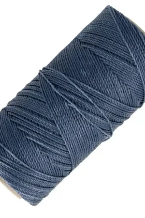 Prezzo Ridotto Bobine de fil ciré Linhasita pour micro macramé 1 mm - Denim (1037) x168m
