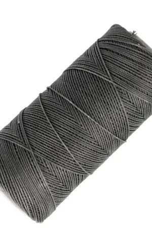 Consegna Rapida Bobine de fil ciré Linhasita pour micro macramé 0.75 mm - Dark Grey (665) x228m