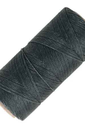Novità Bobine de fil ciré Linhasita pour micro macramé 0.75 mm - Anthracite (209) x228m