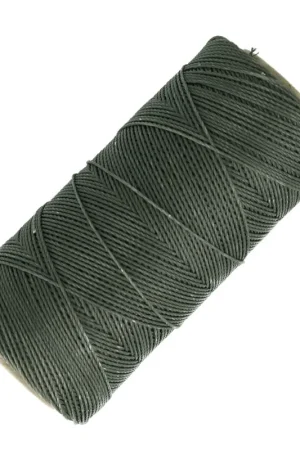 Bobine de fil ciré Linhasita pour micro macramé 0.75 mm - Vert Kaki (64) x228m Novità