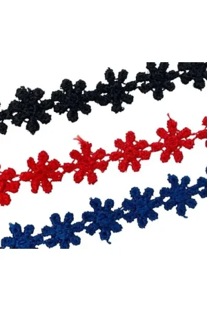 Passaneria Merletto Macramè Fiorellini Ritagliabili Alto 15 Mm Esclusivo