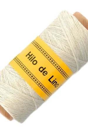 Ordina Subito Fil de lin ciré pour bijoux micro macramé 0.7 mm couleur Blanc/Crème n°1 x 100 g