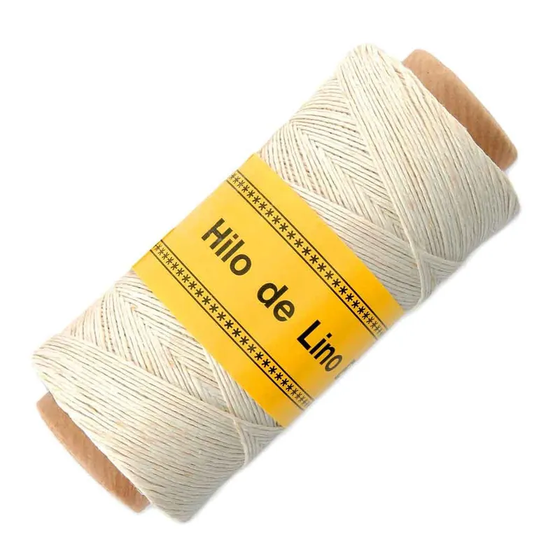 Ordina Subito Fil de lin ciré pour bijoux micro macramé 0.7 mm couleur Blanc/Crème n°1 x 100 g
