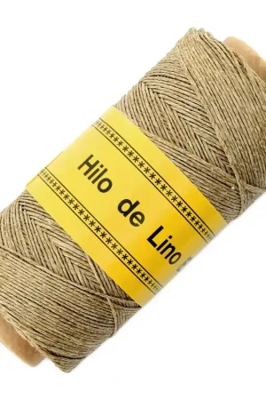 Novità Fil de lin ciré pour bijoux micro macramé 0.7 mm couleur Naturel n°4 x 100 g