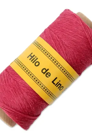 Occasione Fil de lin ciré pour bijoux micro macramé 0.7 mm couleur Fuchsia n°13 x 100 g