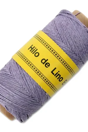 Fil de lin ciré pour bijoux micro macramé 0.7 mm couleur Lilas n°14 x 100 g Prezzo Di Fabbrica