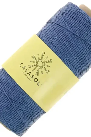 Fil de lin ciré pour bijoux micro macramé 0.7 mm couleur Blue n°17 x 100 g Offerta