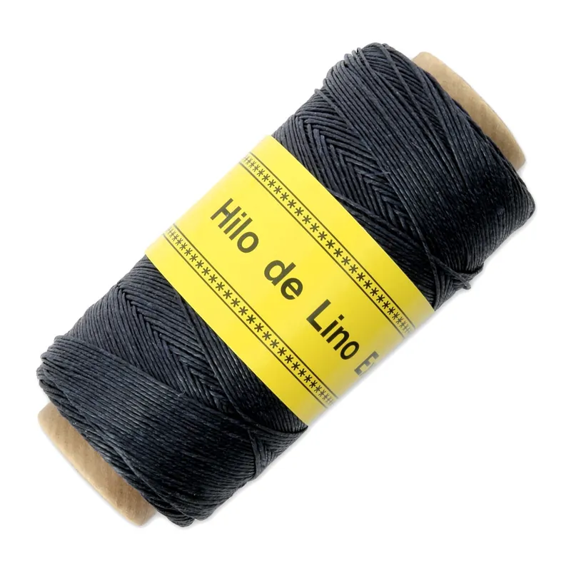 Miglior Prezzo Fil de lin ciré pour bijoux micro macramé 0.7 mm couleur Bleu Marine n°19 x 100 g